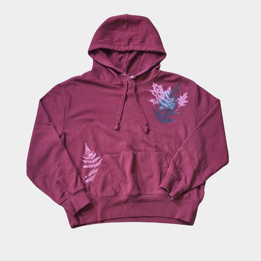 OOAK Leaf Print Hoodie